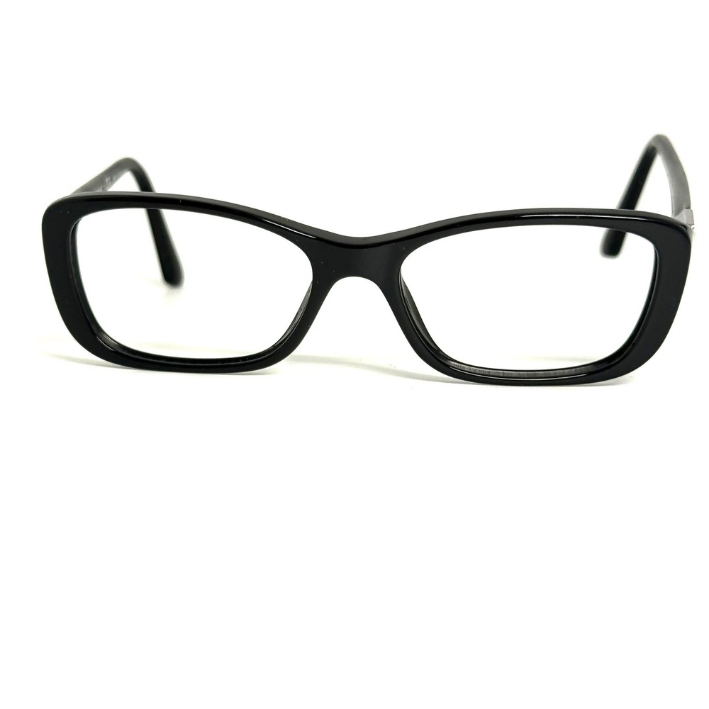 Vogue VO 2842-B W44 Black Rectangular Eyeglasses Frames 51-16-135 Crystal Detail